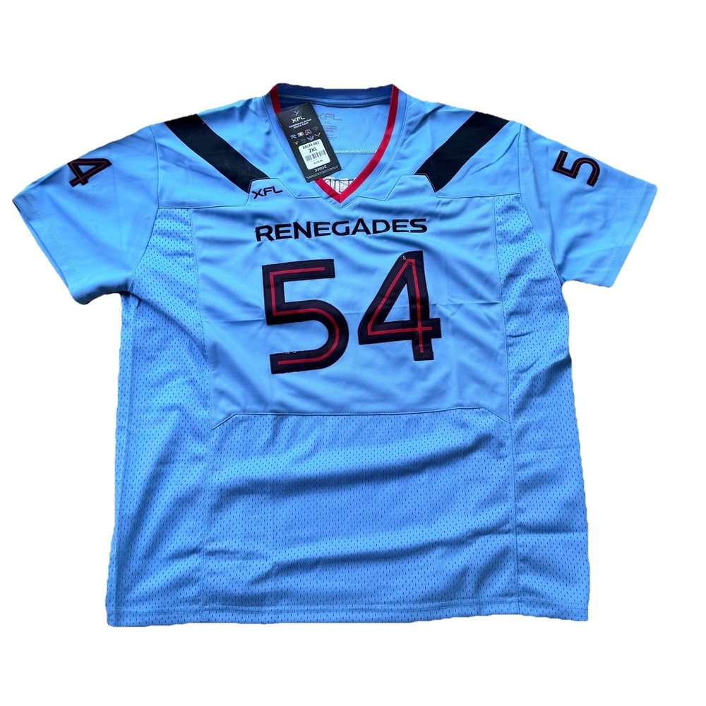 2023 XFL Arlington Renegades #54 Official Jersey NWT Size‎ 2XL The Rock Era